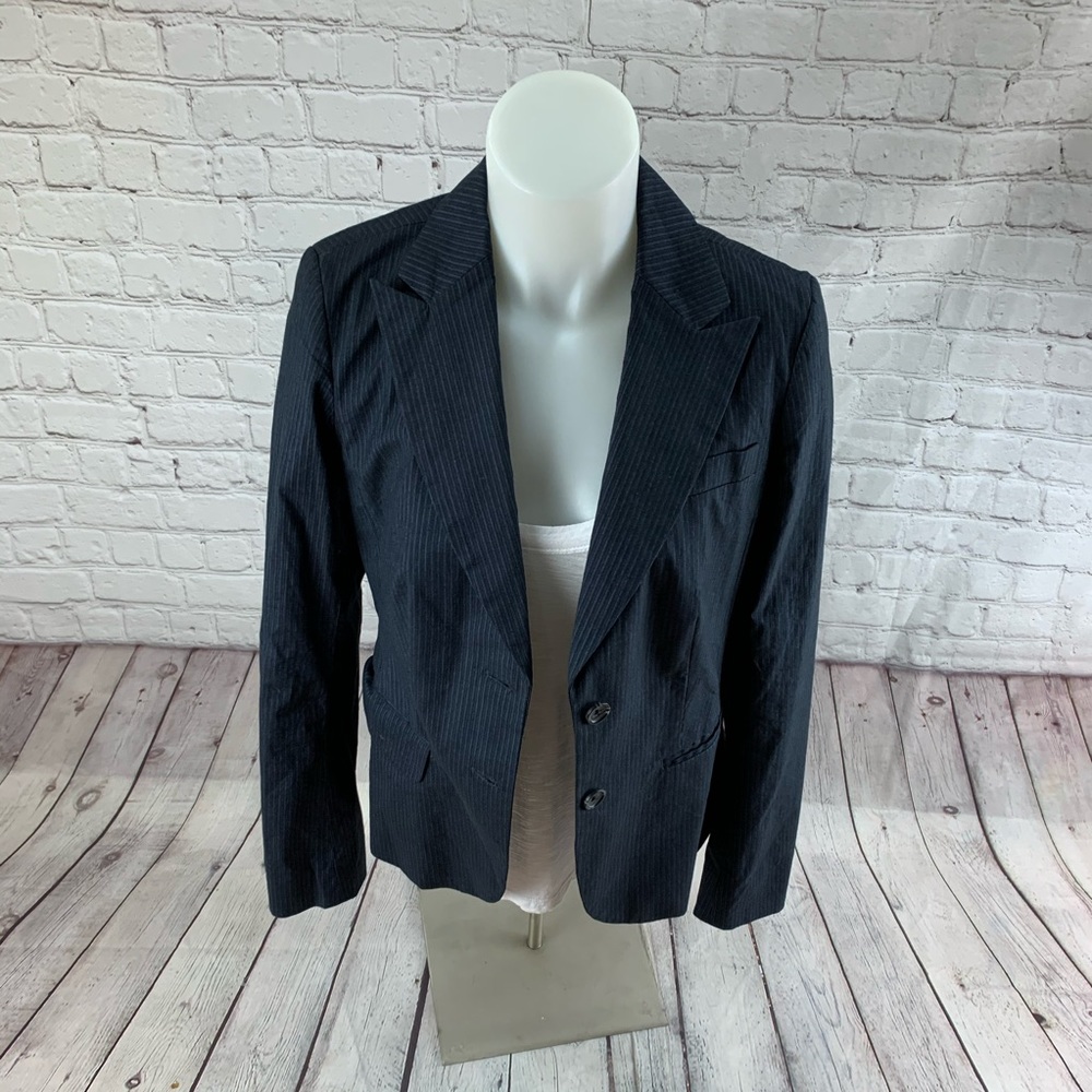 NWT Banana Republic Pinstripe Suit Jacket Blazer Size 6 - Picture 2 of 8